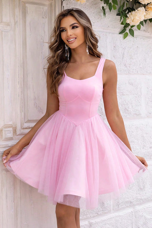 Ballerina Tulle A-Line Semi-Formal Dress